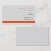 プロフェッショナルエレガントモダンミニマルシルバーバッジ 名刺 (正面/裏面)