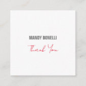 プロフェッショナルエレガントモダンミニマ感謝してい者 エンクロージャーカード (正面)