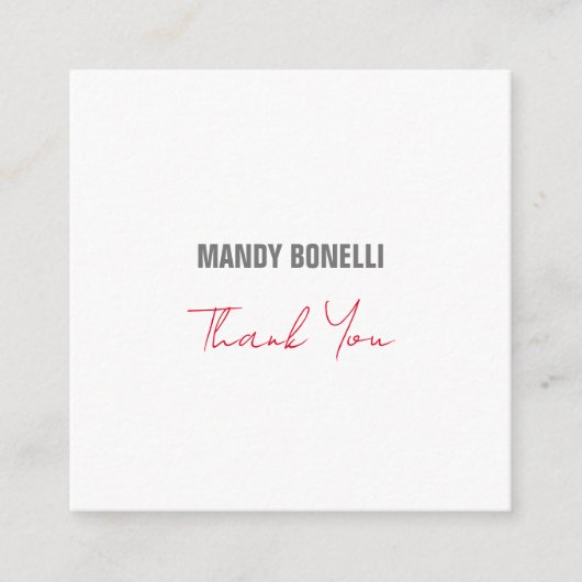 プロフェッショナルエレガントモダンミニマ感謝してい者 エンクロージャーカード (正面)