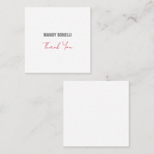 プロフェッショナルエレガントモダンミニマ感謝してい者 エンクロージャーカード (正面/裏面)