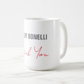 プロフェッショナルエレガントモダンミニマ感謝してい者 コーヒーマグカップ (正面右)