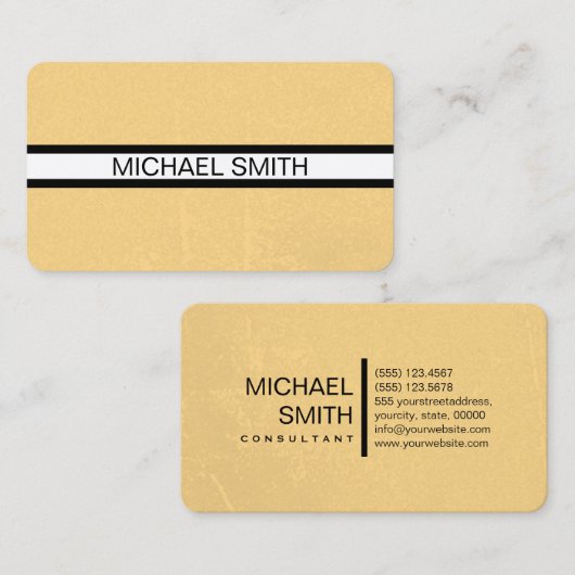 プロフェッショナルエレガントモダンヴィンテージ#4 名刺 (正面/裏面)