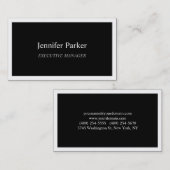 プロフェッショナルエレガントモダン白黒スタイリッシュ 名刺 (正面/裏面)