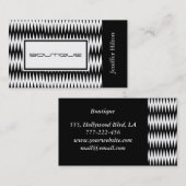 プロフェッショナルエレガントモダン白黒 名刺 (正面/裏面)