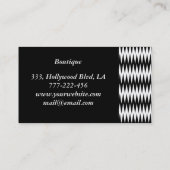 プロフェッショナルエレガントモダン白黒 名刺 (裏面)