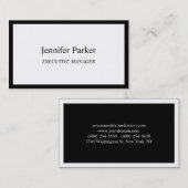 プロフェッショナルエレガントモダン白黒 名刺 (正面/裏面)