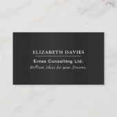 プロフェッショナルエレガントモダン白黒 名刺 (正面)