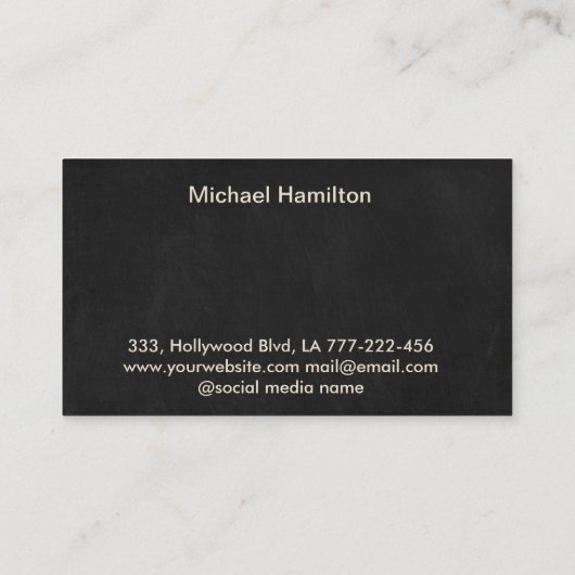 プロフェッショナルエレガントモダン絵を描サービス事業 名刺 (裏面)