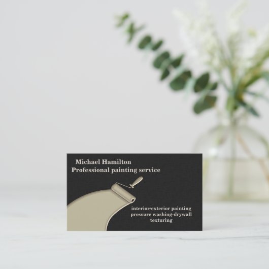 プロフェッショナルエレガントモダン絵画サービス 名刺 (スタンド正面)