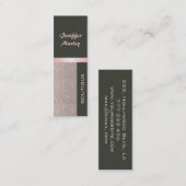 プロフェッショナルエレガントモダン豪華な輝き スキニー名刺 (正面/裏面)