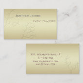 プロフェッショナルエレガントモダン贅沢な光沢離れ 名刺 (正面/裏面)