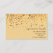プロフェッショナルエレガントモダン金ゴールドグリッター 名刺 (裏面)