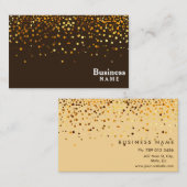 プロフェッショナルエレガントモダン金ゴールドグリッター 名刺 (正面/裏面)