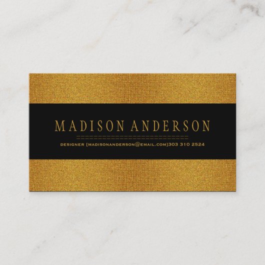 プロフェッショナルエレガントモダン金ゴールドバッジ 名刺 (正面)