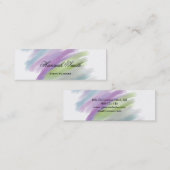 プロフェッショナルエレガントモダン高級ウォーター色 スキニー名刺 (正面/裏面)