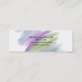 プロフェッショナルエレガントモダン高級ウォーター色 スキニー名刺 (裏面)