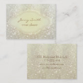 プロフェッショナルエレガントモダン高級グリッター《写真》ぼけ味 名刺 (正面/裏面)