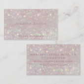 プロフェッショナルエレガントモダン高級グリッター《写真》ぼけ味 名刺 (正面/裏面)