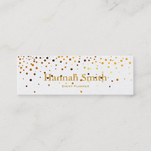 プロフェッショナルエレガントモダン高級金ゴールドグリッター スキニー名刺