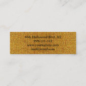 プロフェッショナルエレガントモダン高級金ゴールドグリッター スキニー名刺 (裏面)