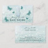 プロフェッショナルエレガントモダン《写真》ぼけ味蝶爪、 ネイル 名刺 (正面/裏面)