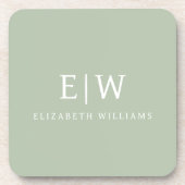 プロフェッショナルエレガントモノグシンプルラムミニマル コースター (正面)