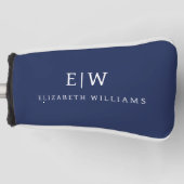 プロフェッショナルエレガントモノグシンプルラムミニマル ゴルフヘッドカバー (正面)