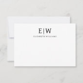 プロフェッショナルエレガントモノグシンプルラムミニマル サンキューカード (正面)