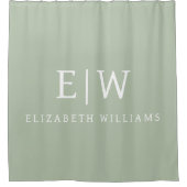 プロフェッショナルエレガントモノグシンプルラムミニマル シャワーカーテン (正面)