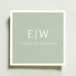 プロフェッショナルエレガントモノグシンプルラムミニマル スタンダードカクテルナプキン