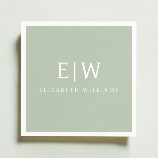 プロフェッショナルエレガントモノグシンプルラムミニマル スタンダードカクテルナプキン