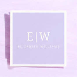 プロフェッショナルエレガントモノグシンプルラムミニマル スタンダードカクテルナプキン