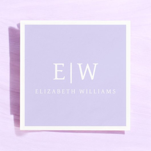 プロフェッショナルエレガントモノグシンプルラムミニマル スタンダードカクテルナプキン