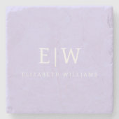 プロフェッショナルエレガントモノグシンプルラムミニマル ストーンコースター (正面)