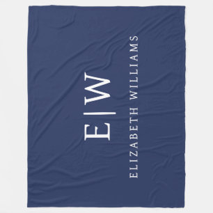 プロフェッショナルエレガントモノグシンプルラムミニマル フリースブランケット