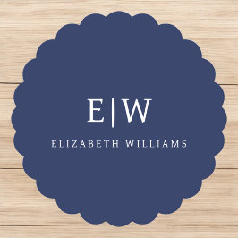 プロフェッショナルエレガントモノグシンプルラムミニマル ペーパーコースター