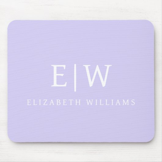 プロフェッショナルエレガントモノグシンプルラムミニマル マウスパッド (正面)