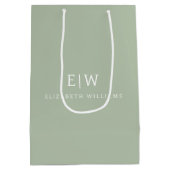 プロフェッショナルエレガントモノグシンプルラムミニマル ミディアムペーパーバッグ (裏面)