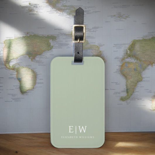 プロフェッショナルエレガントモノグシンプルラムミニマル ラゲッジタグ