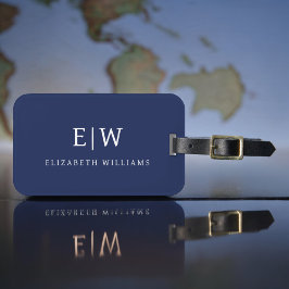 プロフェッショナルエレガントモノグシンプルラムミニマル ラゲッジタグ