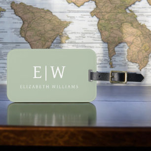 プロフェッショナルエレガントモノグシンプルラムミニマル ラゲッジタグ