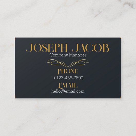 プロフェッショナルエレガントモノグシンプルラムミニマル 名刺 (裏面)