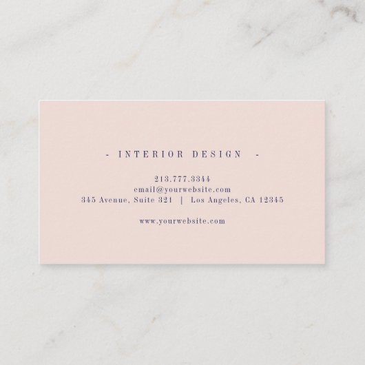 プロフェッショナルエレガントモノグシンプルラムミニマル 名刺 (裏面)