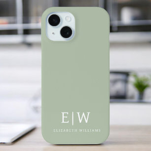 プロフェッショナルエレガントモノグシンプルラムミニマル iPhone 15ケース