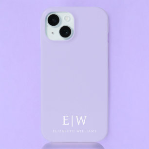 プロフェッショナルエレガントモノグシンプルラムミニマル iPhone 15ケース