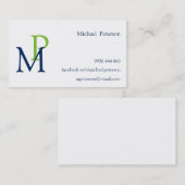 プロフェッショナルエレガントモノグモダンパーソナライズされたラム 名刺 (正面/裏面)
