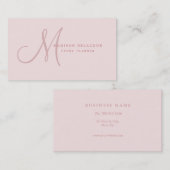 プロフェッショナルエレガントモノグモダンラムブラック&ホワイト 名刺 (正面/裏面)