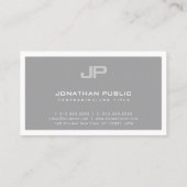 プロフェッショナルエレガントモノグモダンラムプレーントレンディー 名刺 (裏面)