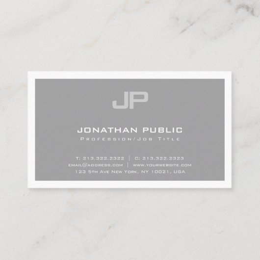 プロフェッショナルエレガントモノグモダンラムプレーントレンディー 名刺 (裏面)