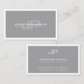 プロフェッショナルエレガントモノグモダンラムプレーントレンディー 名刺 (正面/裏面)